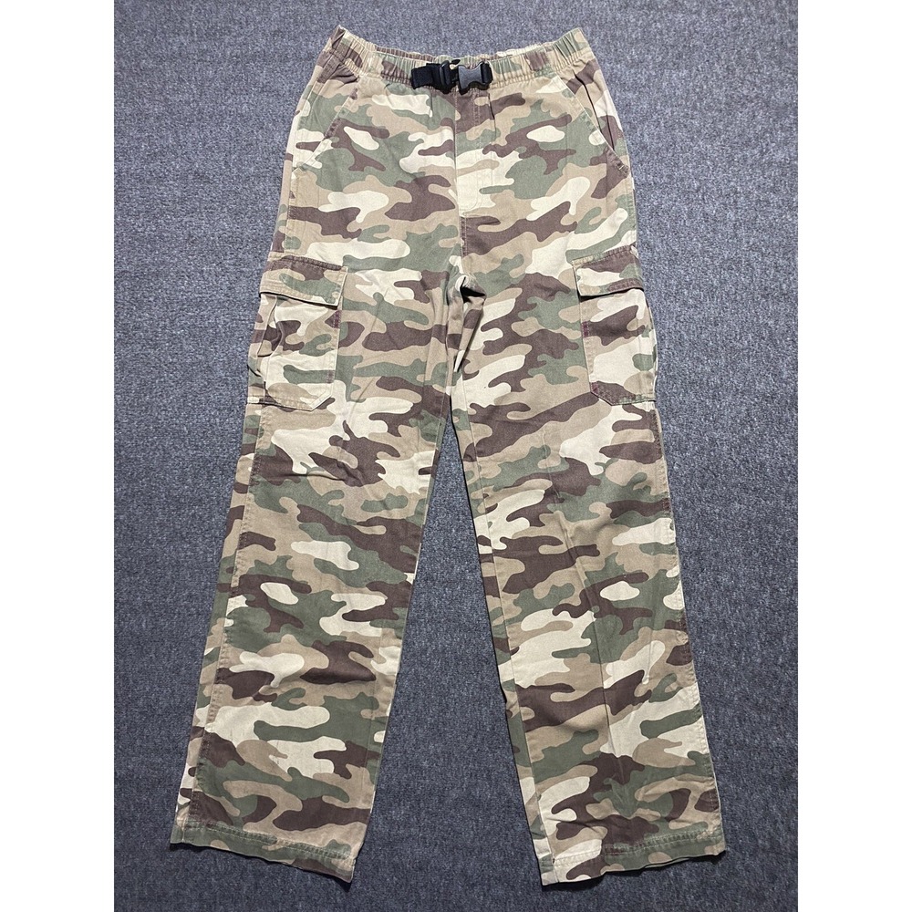 L.L BEAN Military Camouflage  Cargo Army Fatigue Combat Pants Boys Size 16